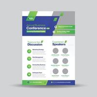 Flyer-Design für Konferenzen, Webinar für digitales Marketing, Flyer-Design für Unternehmenstreffen vektor