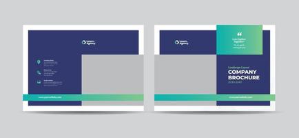 Querformat Geschäftsbroschüren-Cover-Design oder Jahresbericht und Firmenprofil-Booklet-Cover-Design vektor