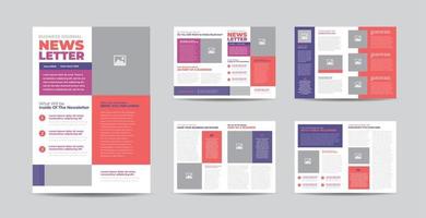 Business-Newsletter-Design oder Journal-Design oder Monats- oder Jahresbericht-Design vektor