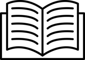 Symbol für offene Buchumrisse vektor