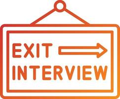 Exit-Interview-Icon-Stil vektor