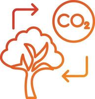 Symbolstil für den CO2-Fußabdruck vektor