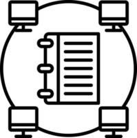 Symbol für die Gliederung der Datenbank vektor