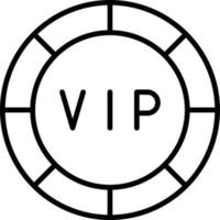 Umrisssymbol für Pokerchips vektor