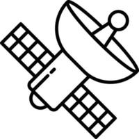 Satellitenumrisssymbol vektor