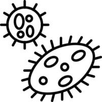 Symbol für die Umrisse von Bakterien vektor