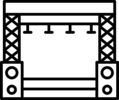 Bühnenumriss-Symbol vektor
