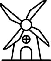 Mühlenumriss-Symbol vektor