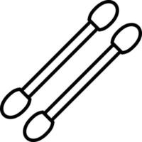 Umrisssymbol für Wattestäbchen vektor