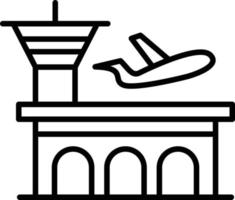 Symbol für die Umrisse des Flughafens vektor