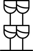 Brillen-Gliederungssymbol vektor