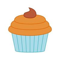 Cupcake isoliert auf weißem Hintergrund. Vektor-Illustration vektor