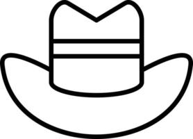 Cowboy-Hut-Umriss-Symbol vektor