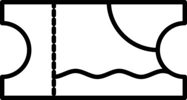 Ticketumriss-Symbol vektor