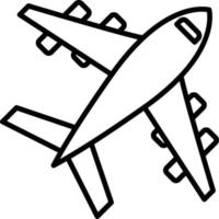 Symbol für die Umrisse des Flugzeugs vektor