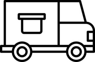Symbol für den Umriss des Lieferwagens vektor