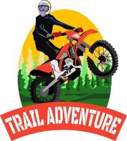 motor Trail Abenteuer kostenloser Vektor