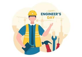 Happy Engineers Day Illustration zum Gedenken an den Ingenieur vektor