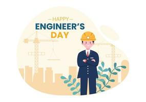 Happy Engineers Day Illustration zum Gedenken an den Ingenieur vektor