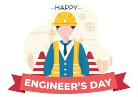 Happy Engineers Day Illustration zum Gedenken an den Ingenieur vektor