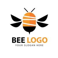 honungsbi djur logotyp vektor. lägg till din slogan vektor