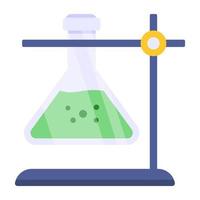 eine bearbeitbare Designikone des chemischen Kolbens vektor