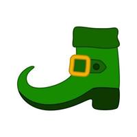 leprechaun boot isolerad på vit bakgrund. vektor illustration