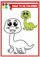 Malbuch für Kinder. süßer Dino-Vektor vektor