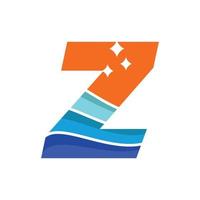 wellenalphabet z logo vektor