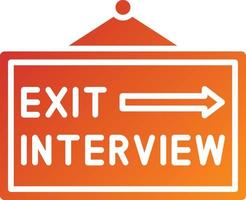 Exit-Interview-Icon-Stil vektor