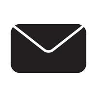E-Mail-Solid-Symbol isoliert auf weißem Hintergrund vektor
