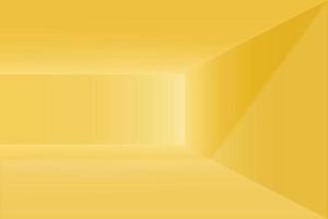 minimalistisk tomma gula rumsbakgrund med ljus. vektor