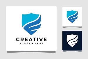 wing shield logotyp logotyp mall design inspiration vektor