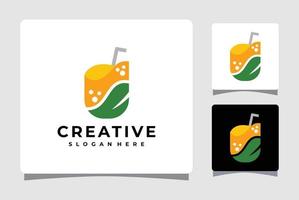 hälsosam färsk juice logotyp mall design inspiration vektor