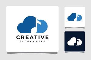 Cloud-Musik-Logo-Vorlage Design-Inspiration vektor