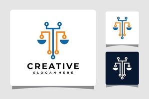 advokatbyrå teknik logotyp mall design inspiration vektor