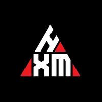 hxm Dreiecksbuchstaben-Logo-Design mit Dreiecksform. hxm-Dreieck-Logo-Design-Monogramm. hxm-Dreieck-Vektor-Logo-Vorlage mit roter Farbe. hxm dreieckiges Logo einfaches, elegantes und luxuriöses Logo. vektor