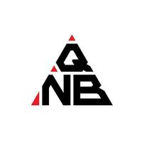 qnb triangel bokstavslogotypdesign med triangelform. qnb triangel logotyp design monogram. qnb triangel vektor logotyp mall med röd färg. qnb triangulär logotyp enkel, elegant och lyxig logotyp.