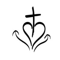 christliche Kunst. christliches symbol für den druck oder die verwendung als poster, karte, flyer tattoo oder t-shirt vektor