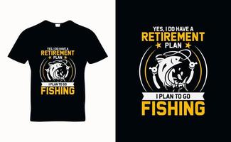 fiske t-shirt designmall vektor