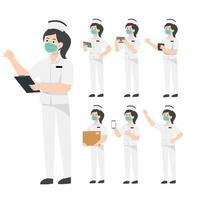 krankenschwester charakter design präsentiert konzept vektor