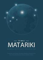 nz matariki maori neujahr und der mond vektor