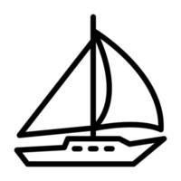 Abbildung Vektorgrafik Yacht-Symbol vektor