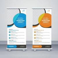 corotate och kreativ rollup banner design vektor