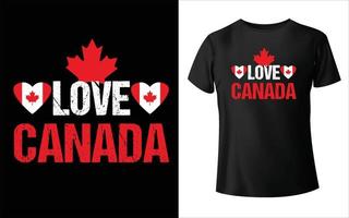 happy canada day t-shirt design canada lover t-shirt love canada t-shirt design vektor