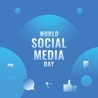världsdagen för sociala medier vektor