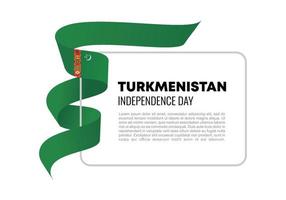 nationale feier zum unabhängigkeitstag turkmenistans am 27. september. vektor