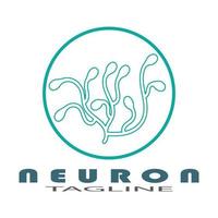 Neuron-Logo oder Nervenzellen-Logo-Design-Illustrationsvorlagen-Symbol mit Vektorkonzept vektor