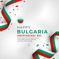 glücklicher bulgarischer unabhängigkeitstag am 22. september feiervektordesignillustration. vorlage für poster, banner, werbung, grußkarte oder druckgestaltungselement vektor