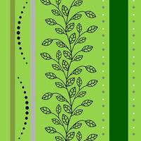 snyggt lummigt växtmönster på grön bakgrund för tapeter, textil, fabrikstillverkning i eps10 vektorformat vektor